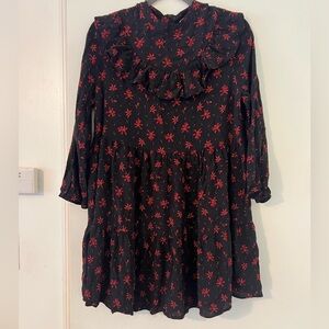 Zara Size M Ruffled Mini Dress (i108)